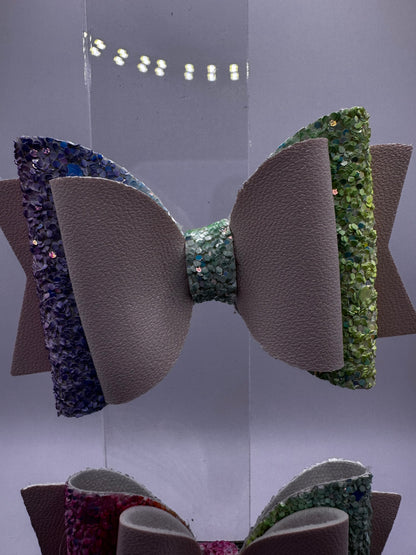 Nude Solid and glitter Multi Colored  Hair Clips Peers