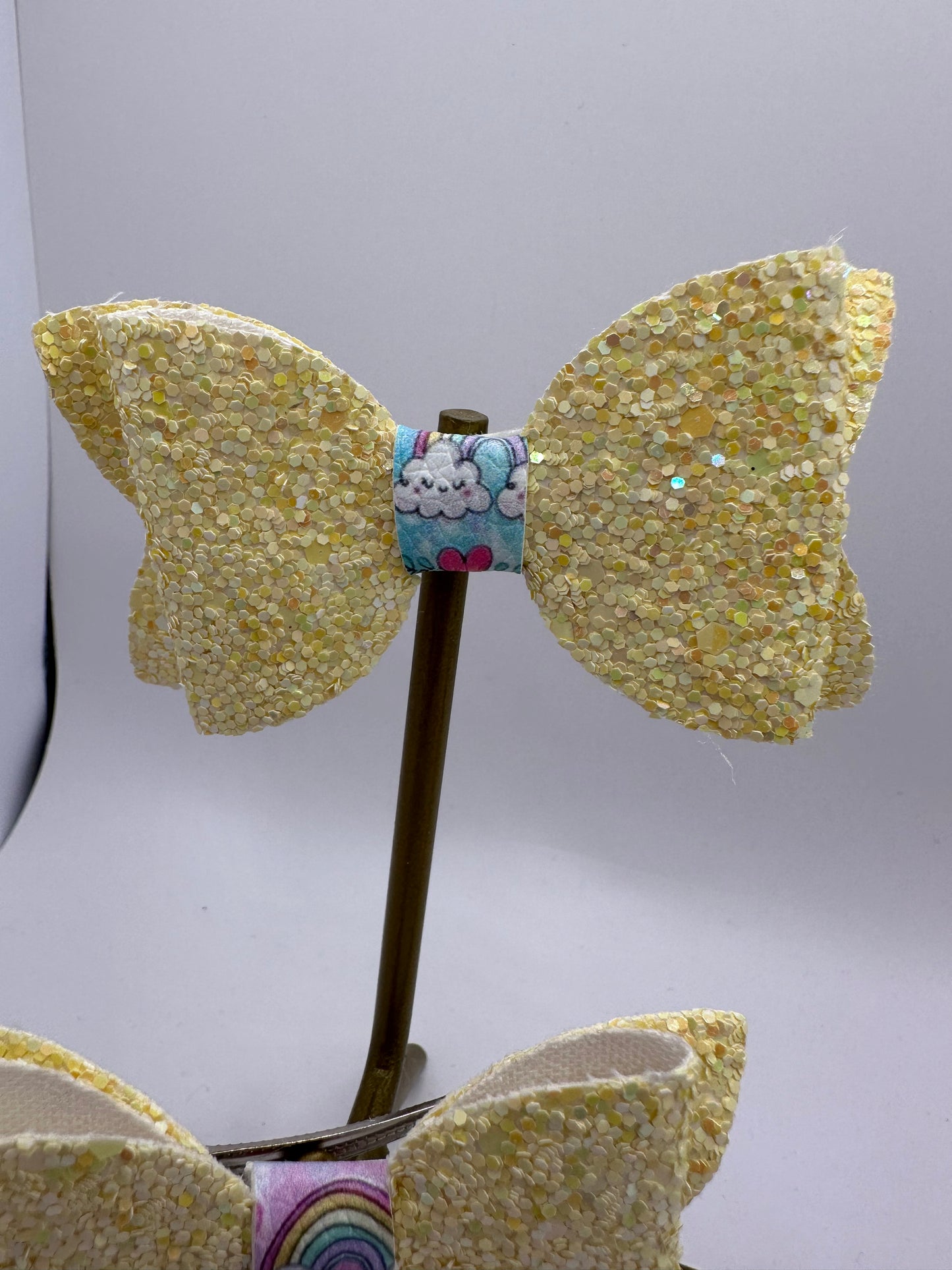 Glitter Yellow Hair Clips Peers