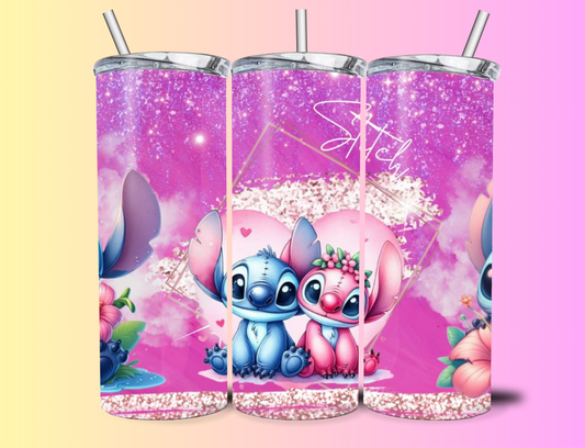 Pink Stitch Tumblers