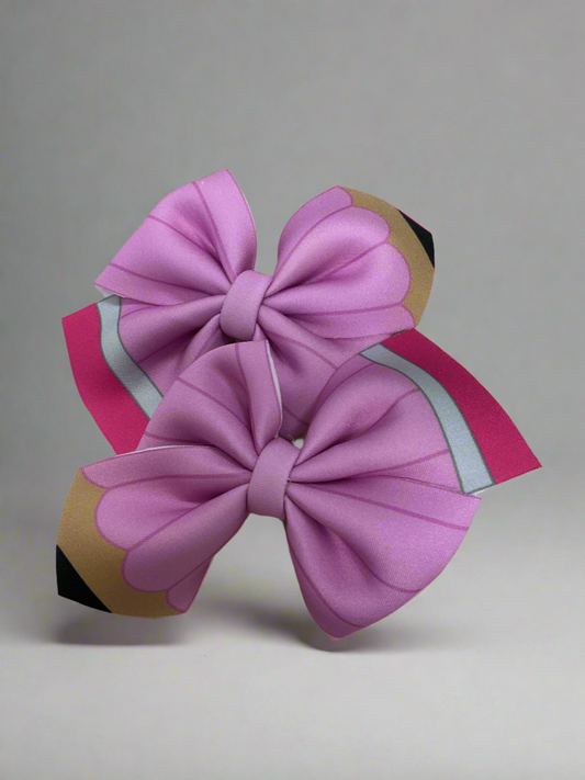 Purple hair clip Bow BS