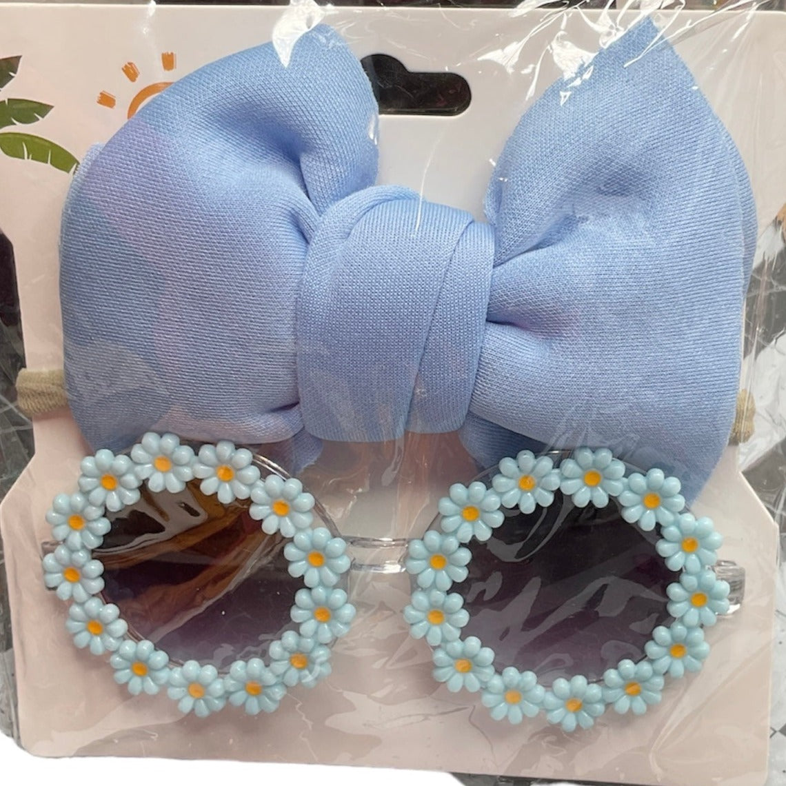 Girl Glasses & Bow Blue Accessories