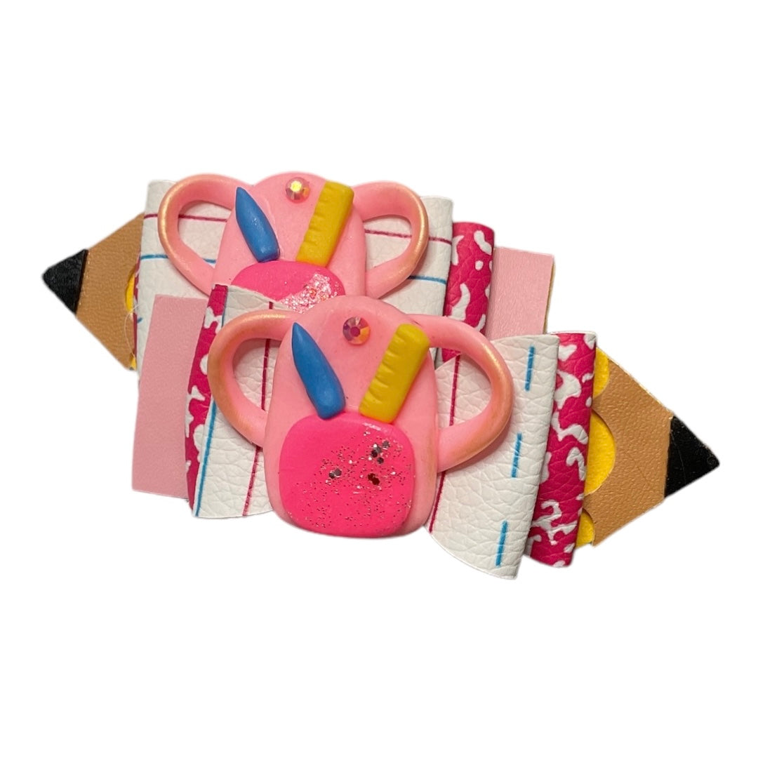 Colors Pencil Hair Clip Bow BS