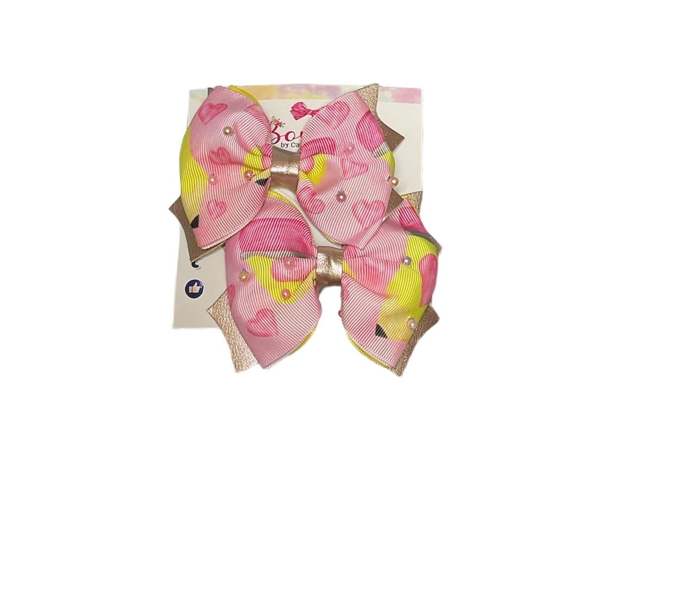 Pink hair clip Bow BS